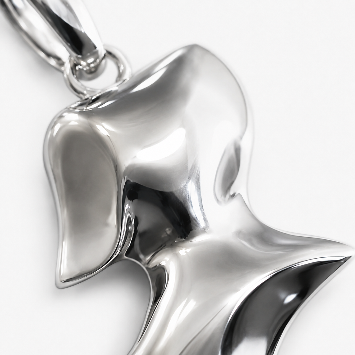 Dog Flow Pendant, Sterling Silver