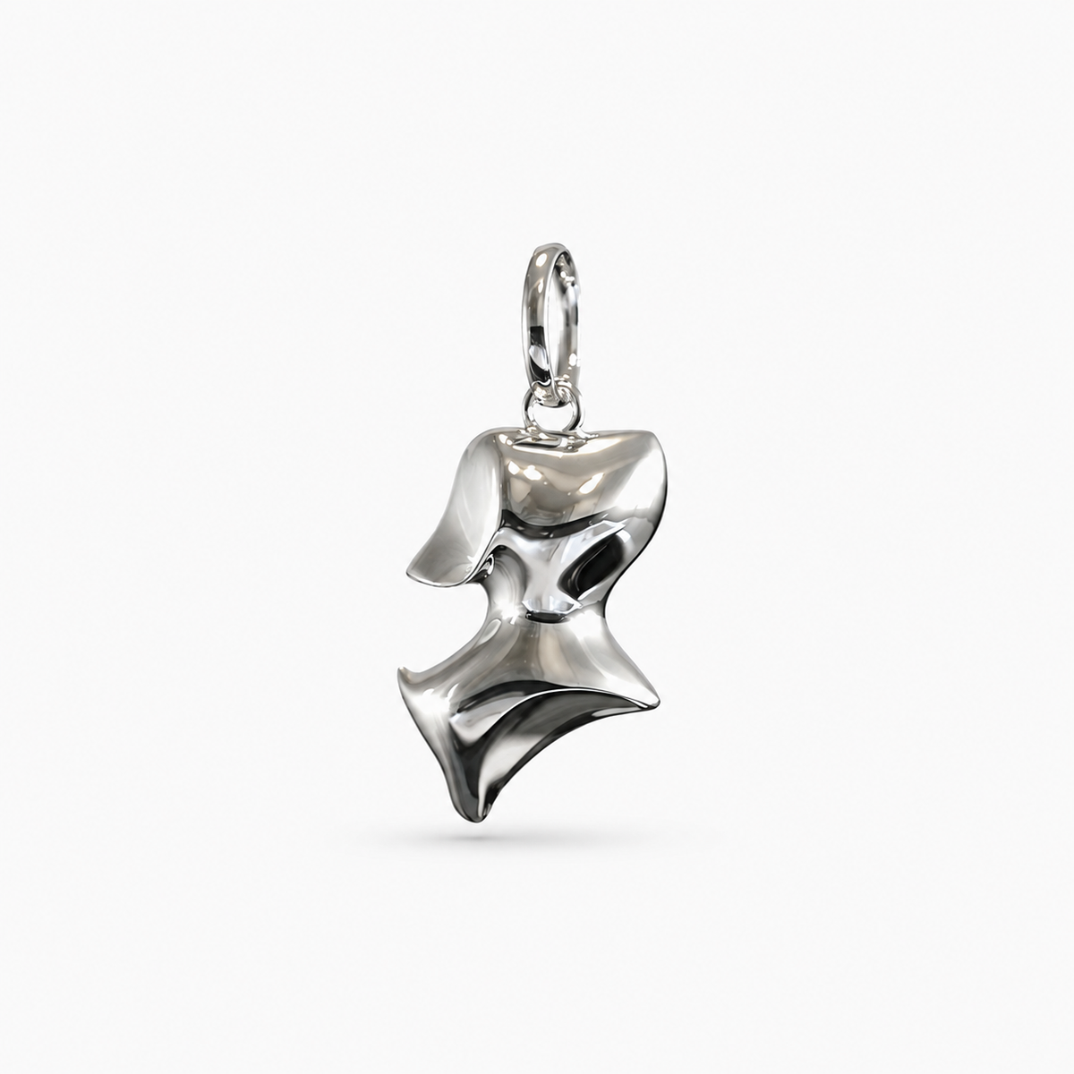 Dog Flow Pendant, Sterling Silver