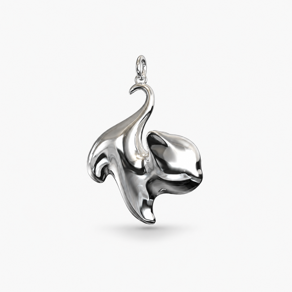 Tiger Flow Pendant, Sterling Silver