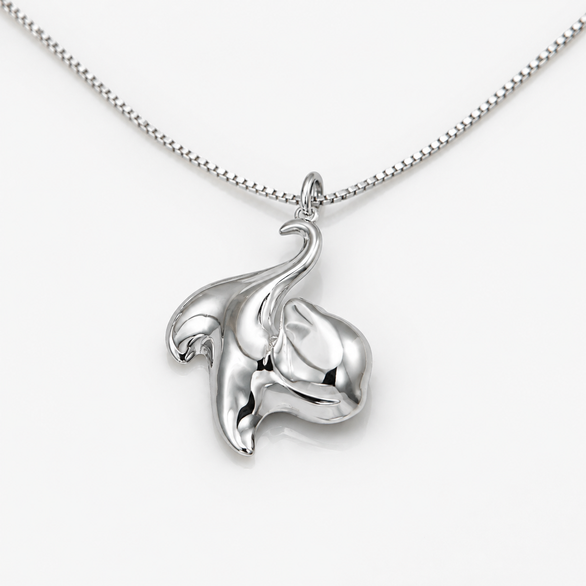 Tiger Flow Pendant, Sterling Silver