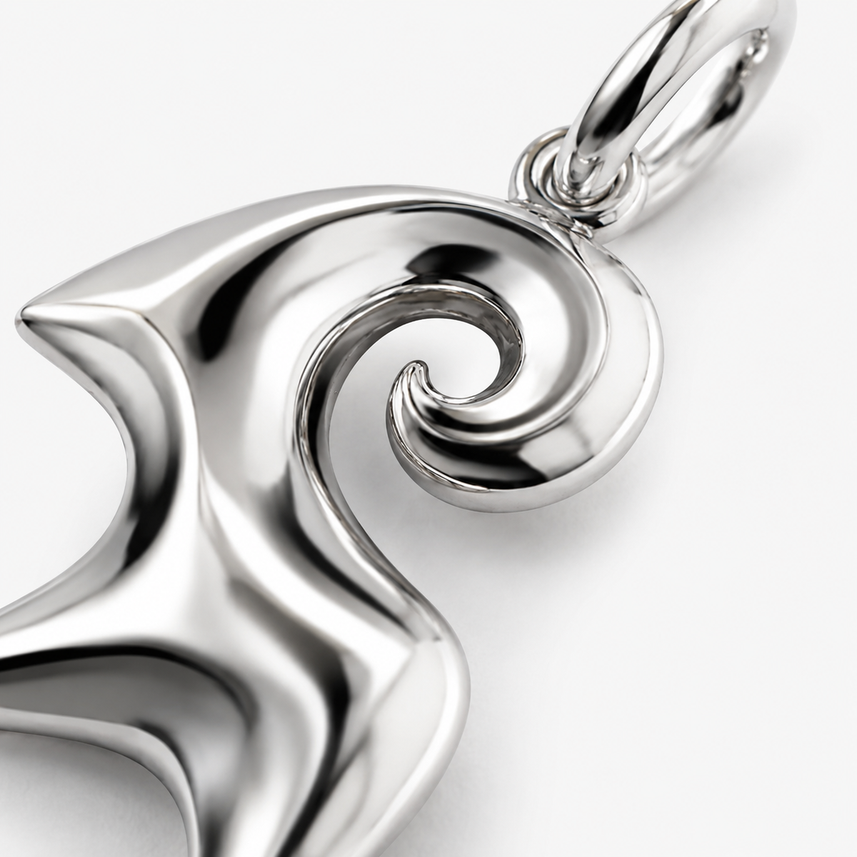 Ram Flow Pendant, Sterling Silver