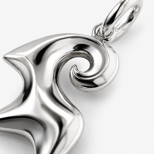 Ram Flow Pendant, Sterling Silver