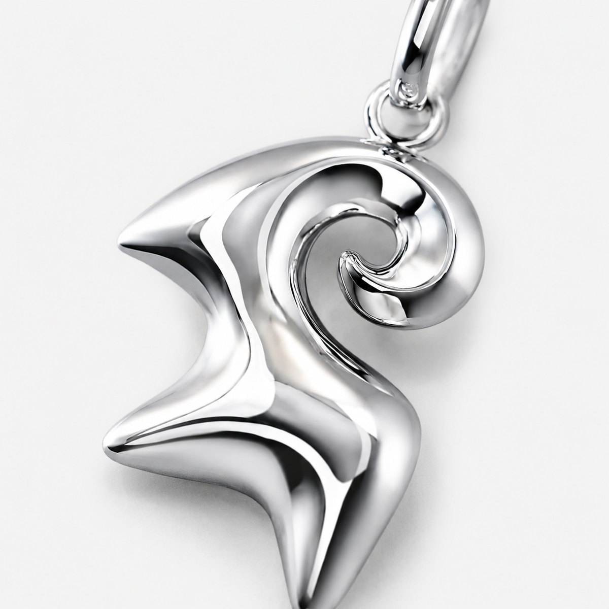 Ram Flow Pendant, Sterling Silver
