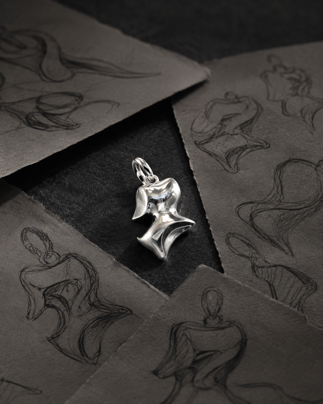 AUVYR Dog Flow pendant design sketches